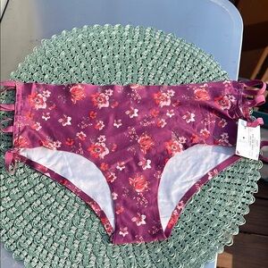 Floral Purple Bikini Bottom
